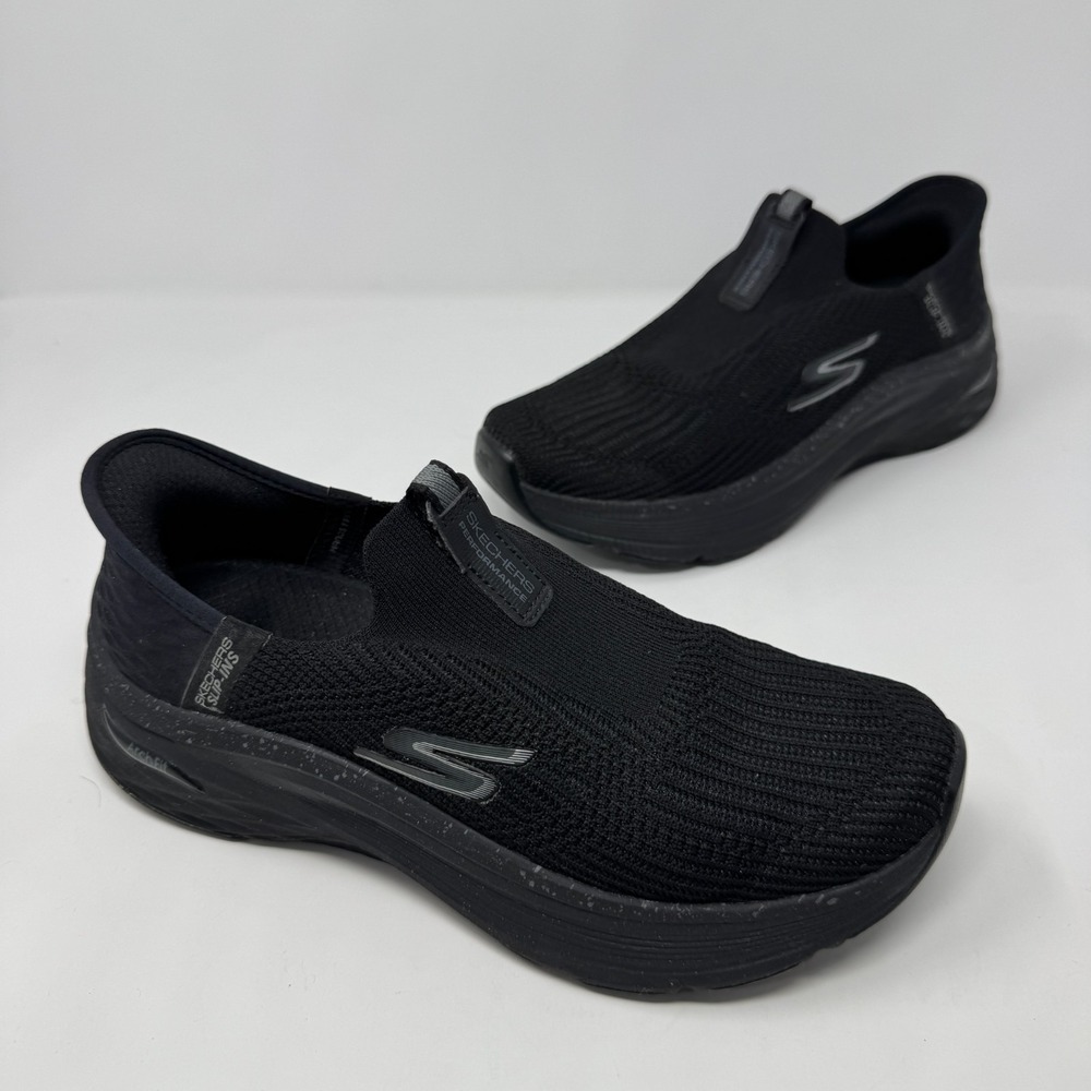Skechers Slip Ins Max Cushioning Arch Fit Fluidity 128924 Black Women's Size 7
